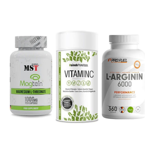 Ausdauer-Set: MST Magnesium + Sinob Vitamin C + ProFuel L-Argini – alle enthaltenen Artikel