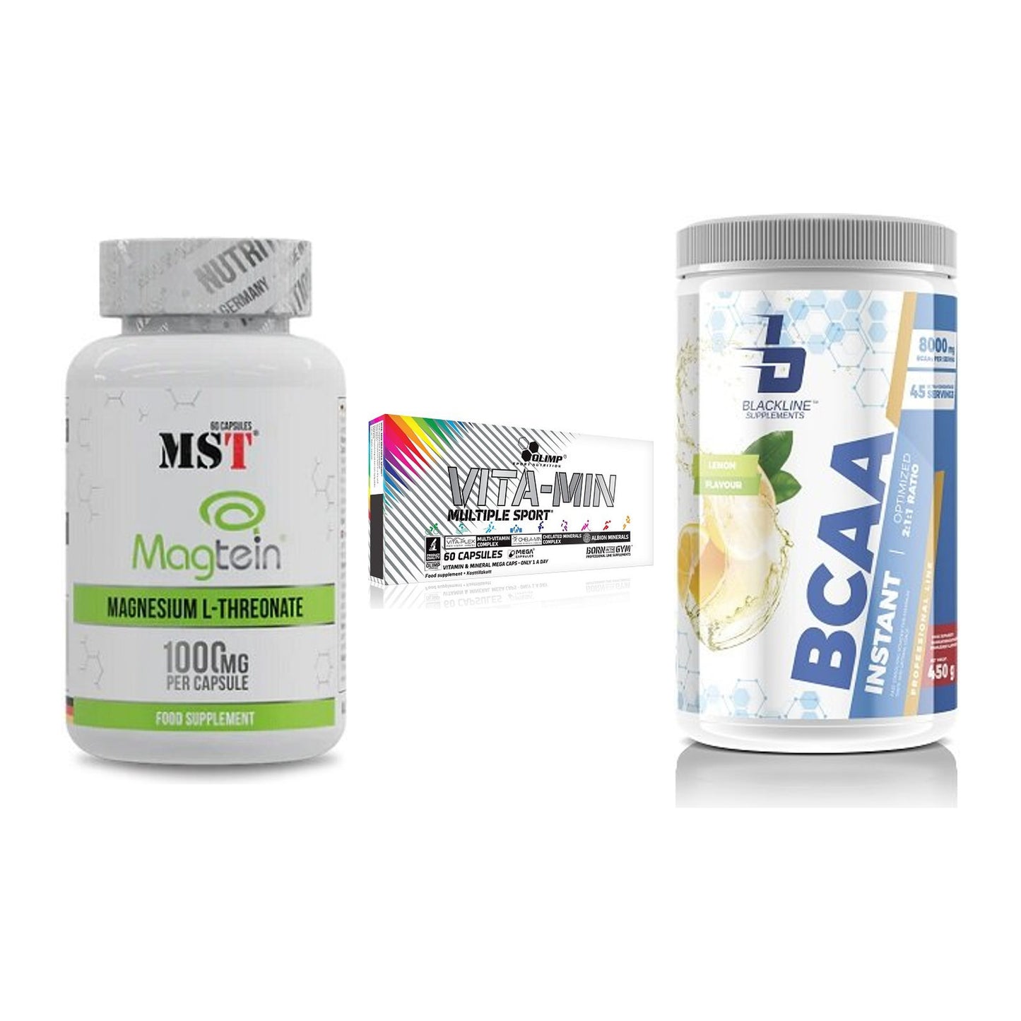 Ausdauer-Set: MST Magnesium + Olimp Vita-Min + Blackline – alle enthaltenen Artikel