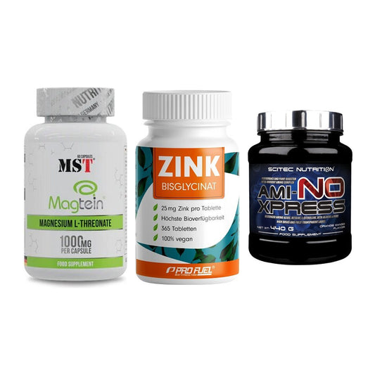Ausdauer-Set: MST Magnesium + ProFuel Zink + Scitec Ami-NO – alle enthaltenen Artikel