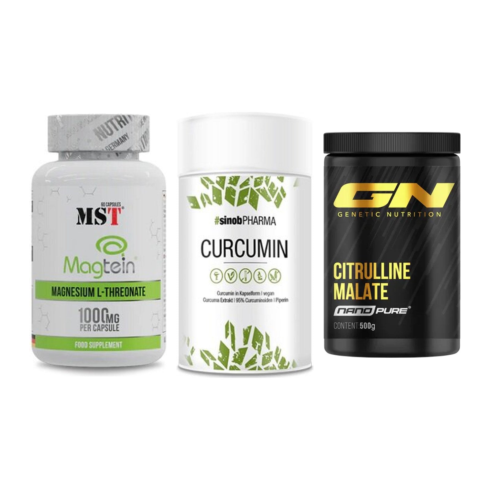 Ausdauer-Set: MST Magnesium + Sinob Curcumin + GN Citrulline – alle enthaltenen Artikel