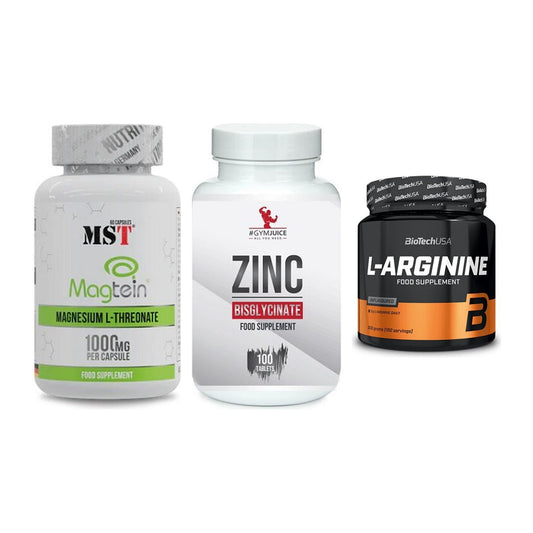 Ausdauer-Set: MST Magnesium + #GYMJUICE ZINC + BioTech L-Argini – alle enthaltenen Artikel