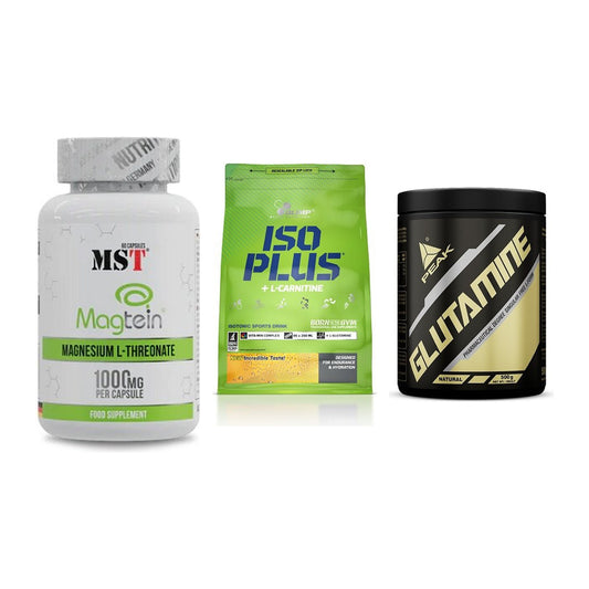 Ausdauer-Set: MST Magnesium + Olimp Iso Plus + Peak Glutamin – alle enthaltenen Artikel