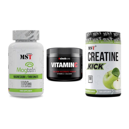 Ausdauer-Set: MST Magnesium + Sinob Vitamin C + MST Creatine – alle enthaltenen Artikel