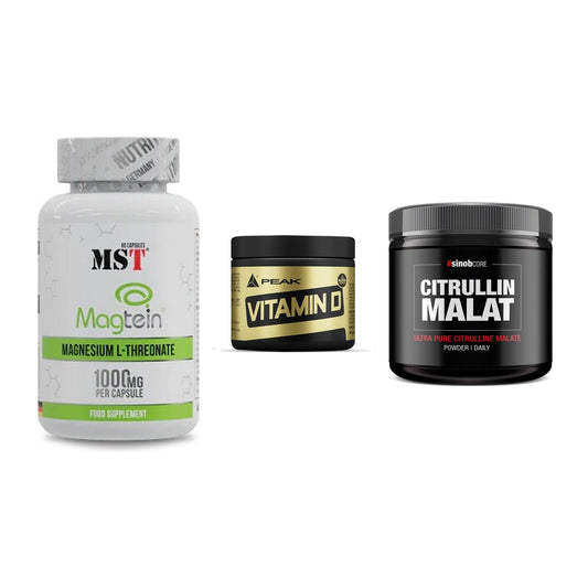 Ausdauer-Set: MST Magnesium + Peak Vitamin D + Sinob Core – alle enthaltenen Artikel