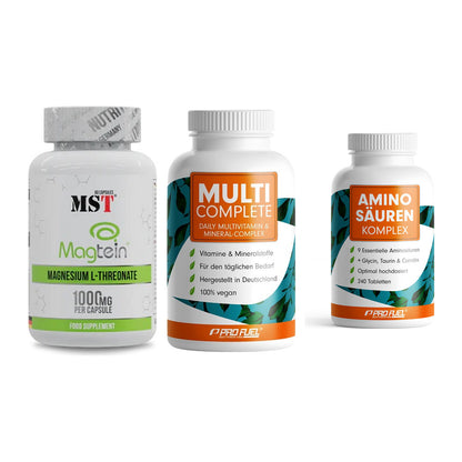 Ausdauer-Set: MST Magnesium + ProFuel MULTI + ProFuel Aminosäu – alle enthaltenen Artikel