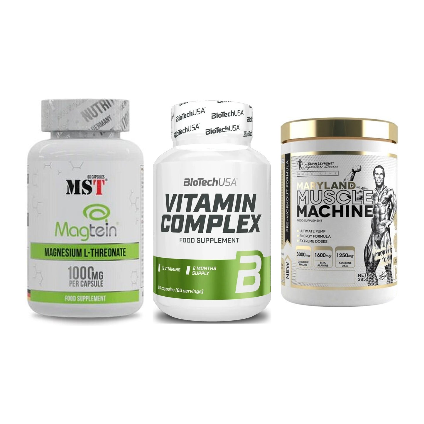Ausdauer-Set: MST Magnesium + BioTech Vitamin + Kevin Levrone – alle enthaltenen Artikel