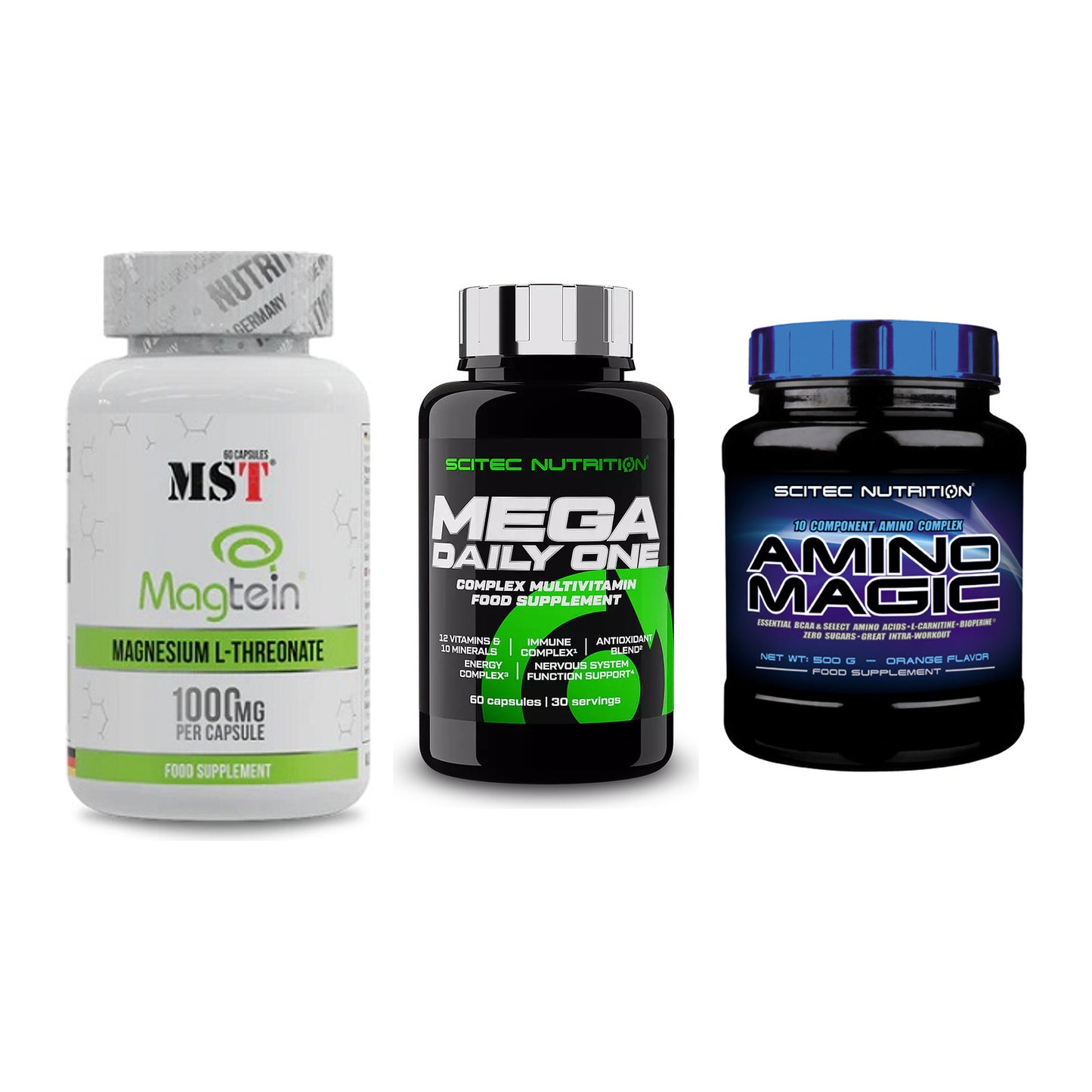 Ausdauer-Set: MST Magnesium + Scitec Mega + Scitec Amino – alle enthaltenen Artikel