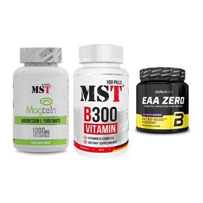 Ausdauer-Set: MST Magnesium + MST B300 B-Compl + BioTech EAA Zero – alle enthaltenen Artikel