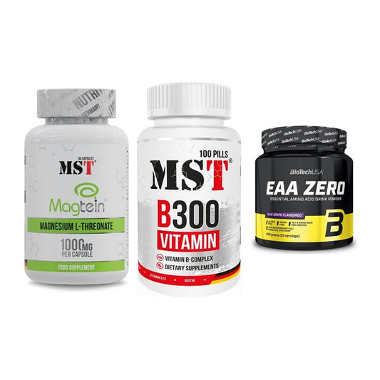 Ausdauer-Set: MST Magnesium + MST B300 B-Compl + BioTech EAA Zero – alle enthaltenen Artikel