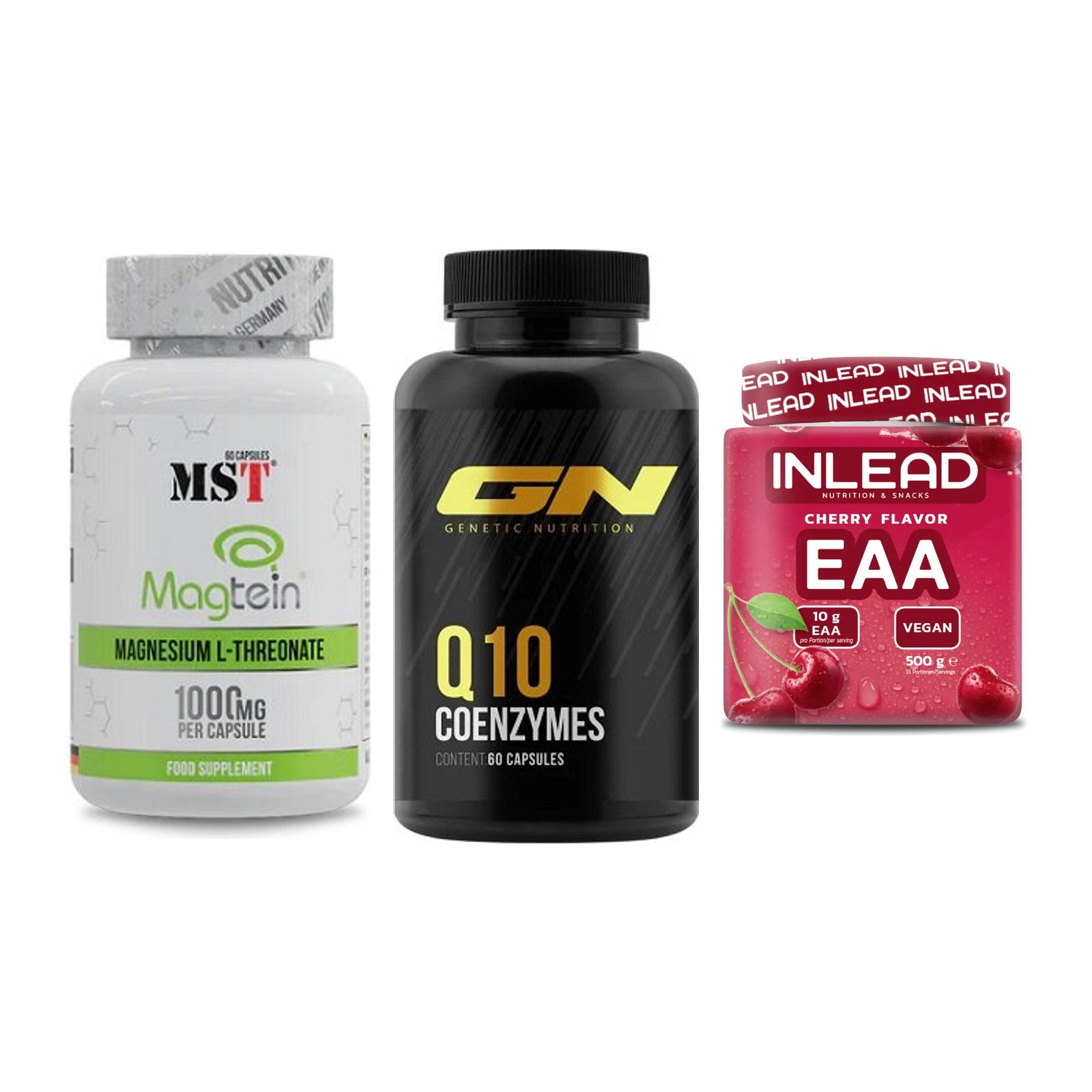 Ausdauer-Set: MST Magnesium + GN Q10 Health + INLEAD EAA – alle enthaltenen Artikel