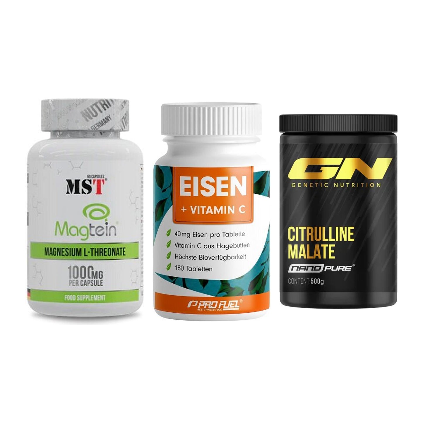 Ausdauer-Set: MST Magnesium + ProFuel EISEN + GN Citrulline – alle enthaltenen Artikel