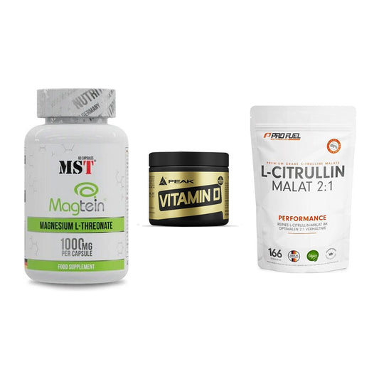 Ausdauer-Set: MST Magnesium + Peak Vitamin D + ProFuel L-Citrul – alle enthaltenen Artikel