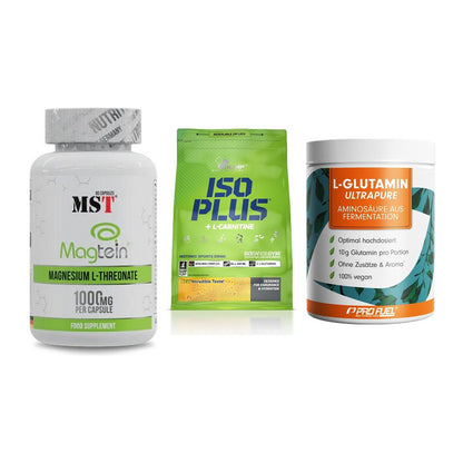 Ausdauer-Set: MST Magnesium + Olimp Iso Plus + ProFuel Glutamin – alle enthaltenen Artikel