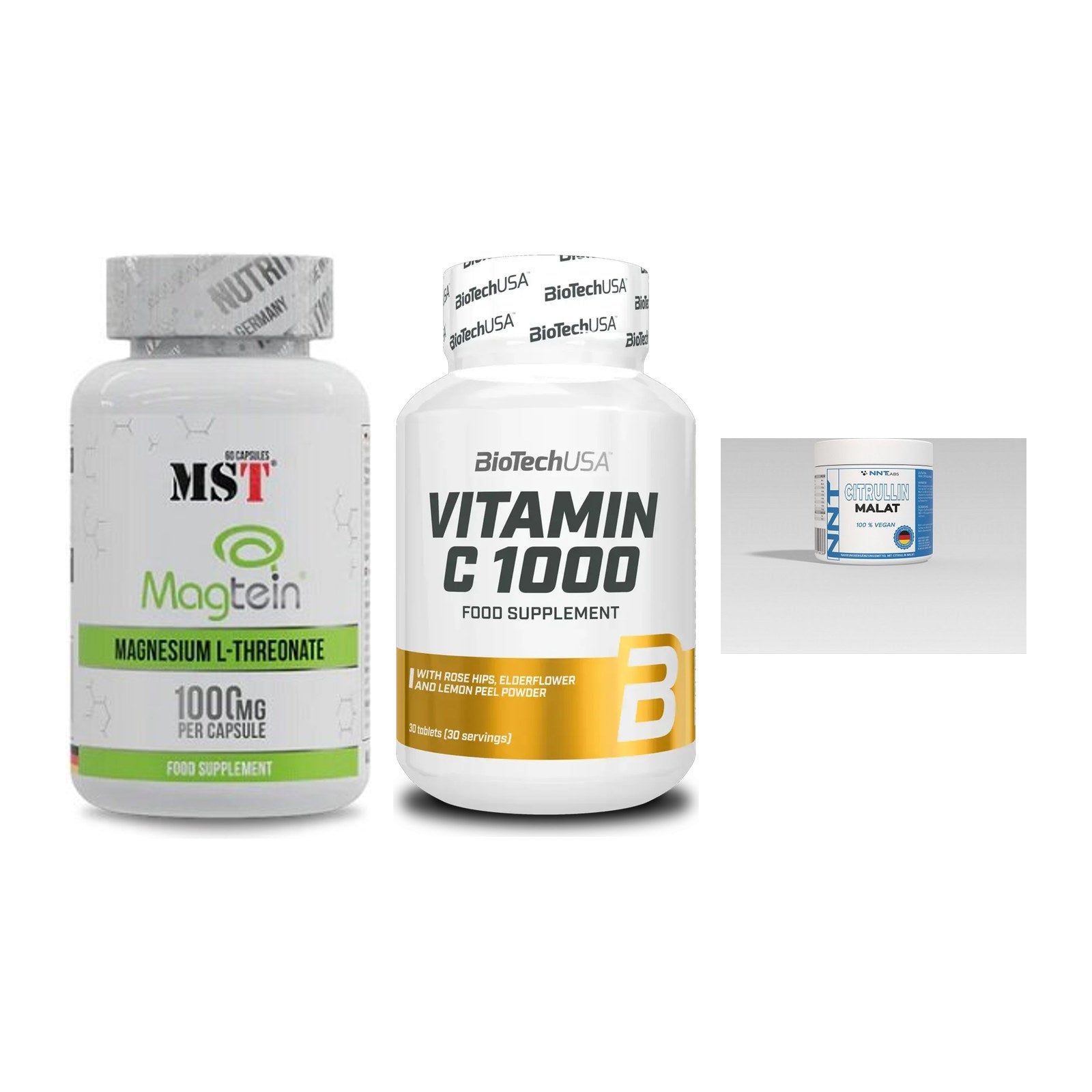Ausdauer-Set: MST Magnesium + BioTech Vitamin + NNT Citrullin – alle enthaltenen Artikel