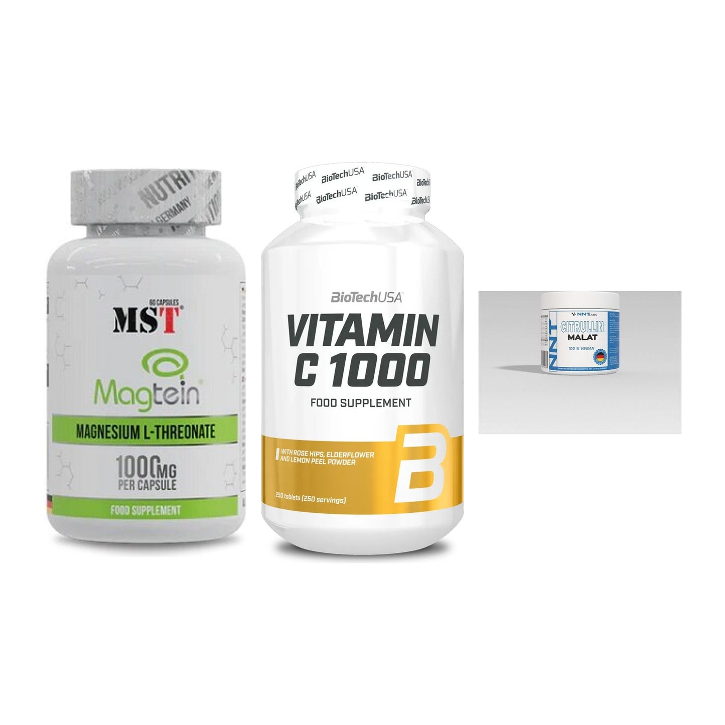 Ausdauer-Set: MST Magnesium + BioTech Vitamin + NNT Citrullin – alle enthaltenen Artikel