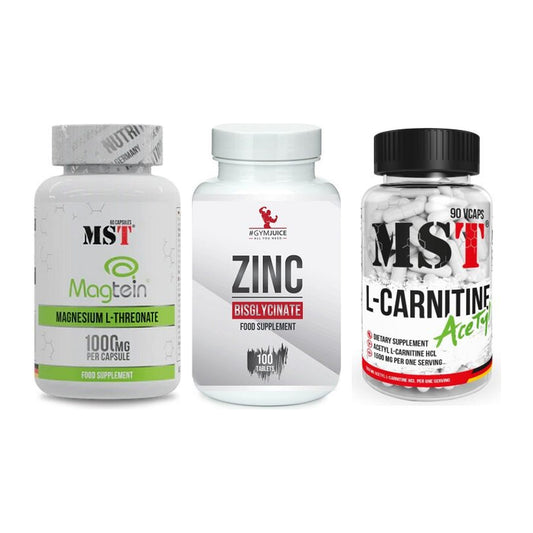 Ausdauer-Set: MST Magnesium + #GYMJUICE ZINC + MST L-Carnitine – alle enthaltenen Artikel
