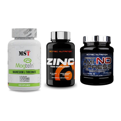 Ausdauer-Set: MST Magnesium + Scitec Zinc + Scitec Ami-NO – alle enthaltenen Artikel