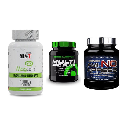 Ausdauer-Set: MST Magnesium + Scitec Multi Pro + Scitec Ami-NO – alle enthaltenen Artikel