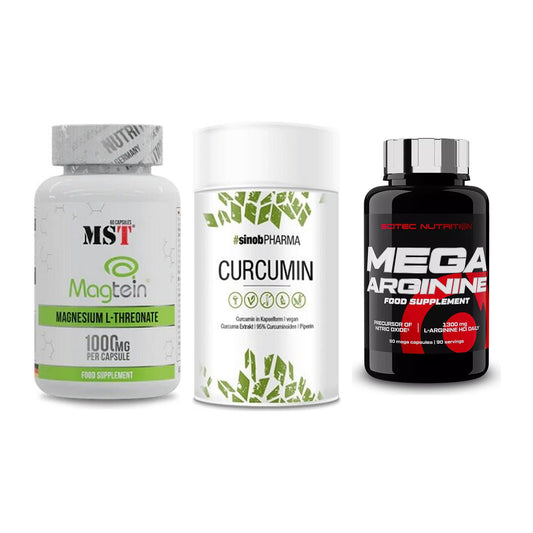 Ausdauer-Set: MST Magnesium + Sinob Curcumin + Scitec Mega – alle enthaltenen Artikel