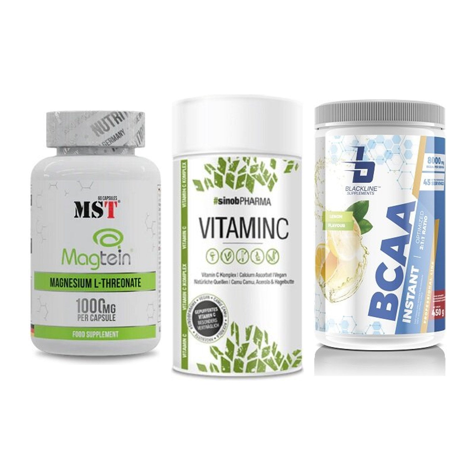 Ausdauer-Set: MST Magnesium + Sinob Vitamin C + Blackline – alle enthaltenen Artikel