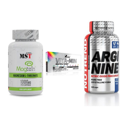 Ausdauer-Set: MST Magnesium + Olimp Vita-Min + Nutrend Arginine – alle enthaltenen Artikel