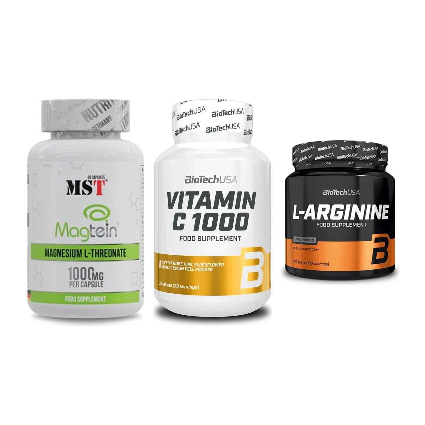 Ausdauer-Set: MST Magnesium + BioTech Vitamin + BioTech L-Argini – alle enthaltenen Artikel