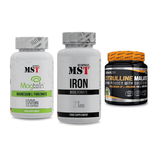 Ausdauer-Set: MST Magnesium + MST Iron Bisglyc + BioTech Citrulli – alle enthaltenen Artikel
