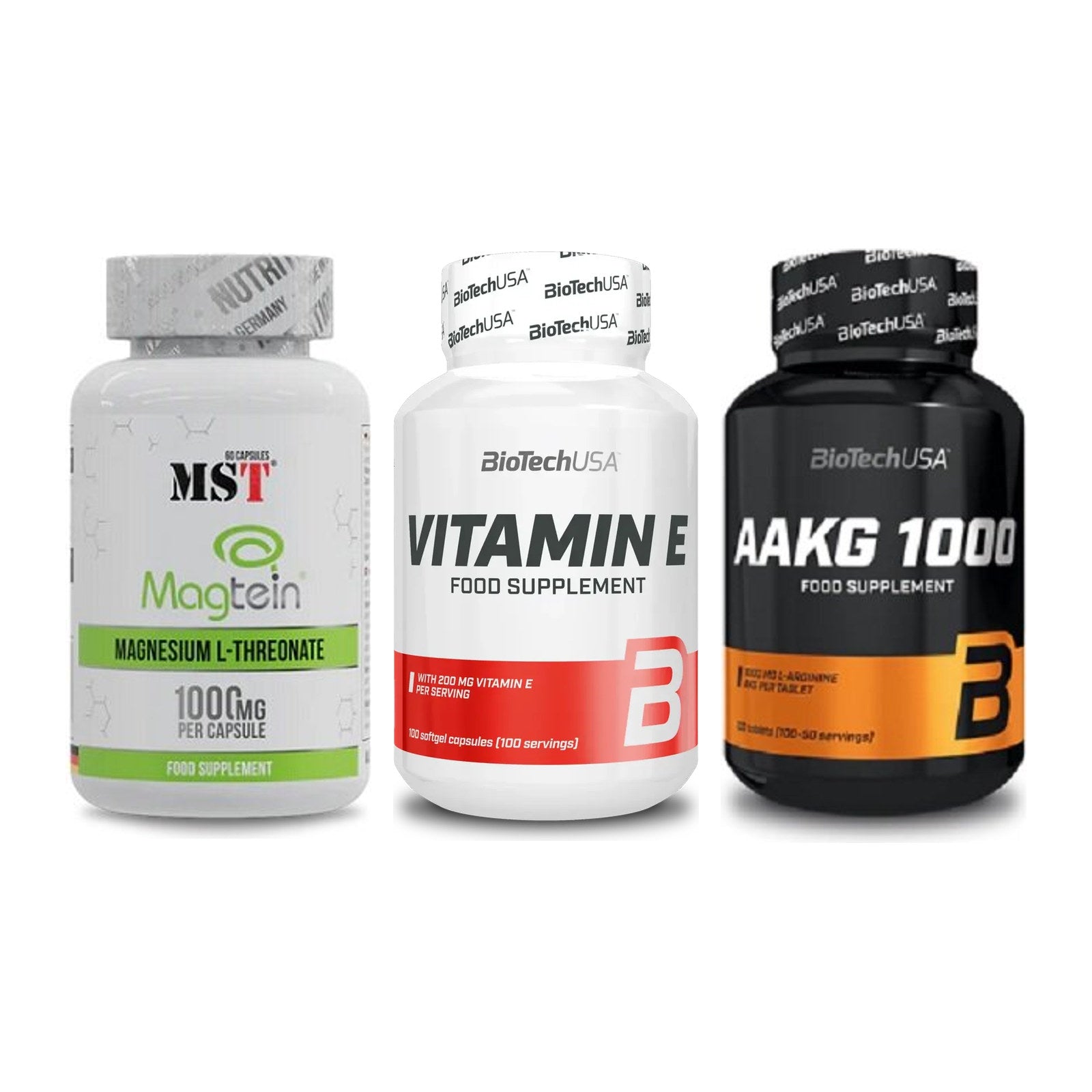 Ausdauer-Set: MST Magnesium + BioTech Vitamin + BioTech AAKG – alle enthaltenen Artikel