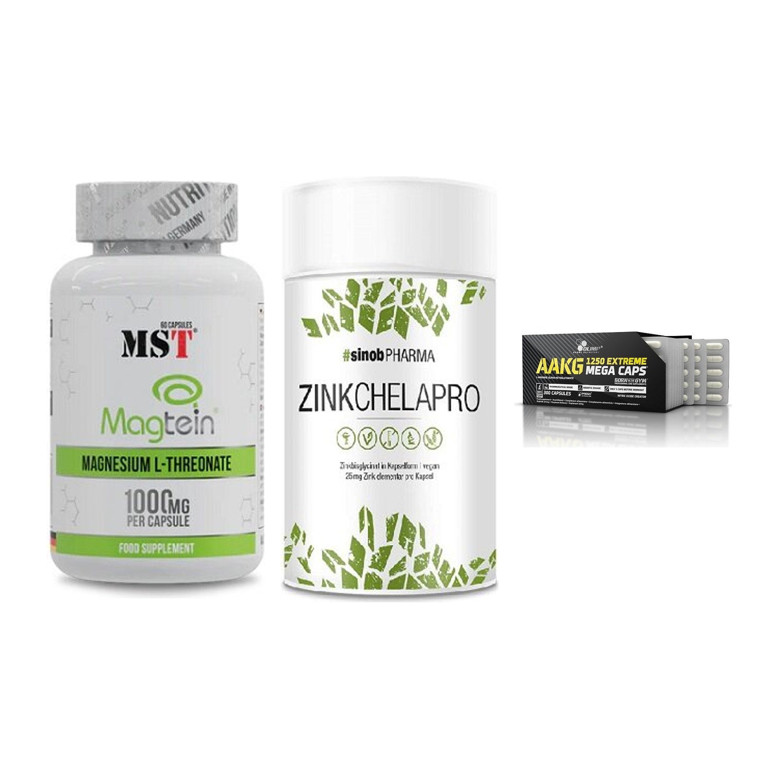 Ausdauer-Set: MST Magnesium + Sinob Zink + Olimp AAKG – alle enthaltenen Artikel