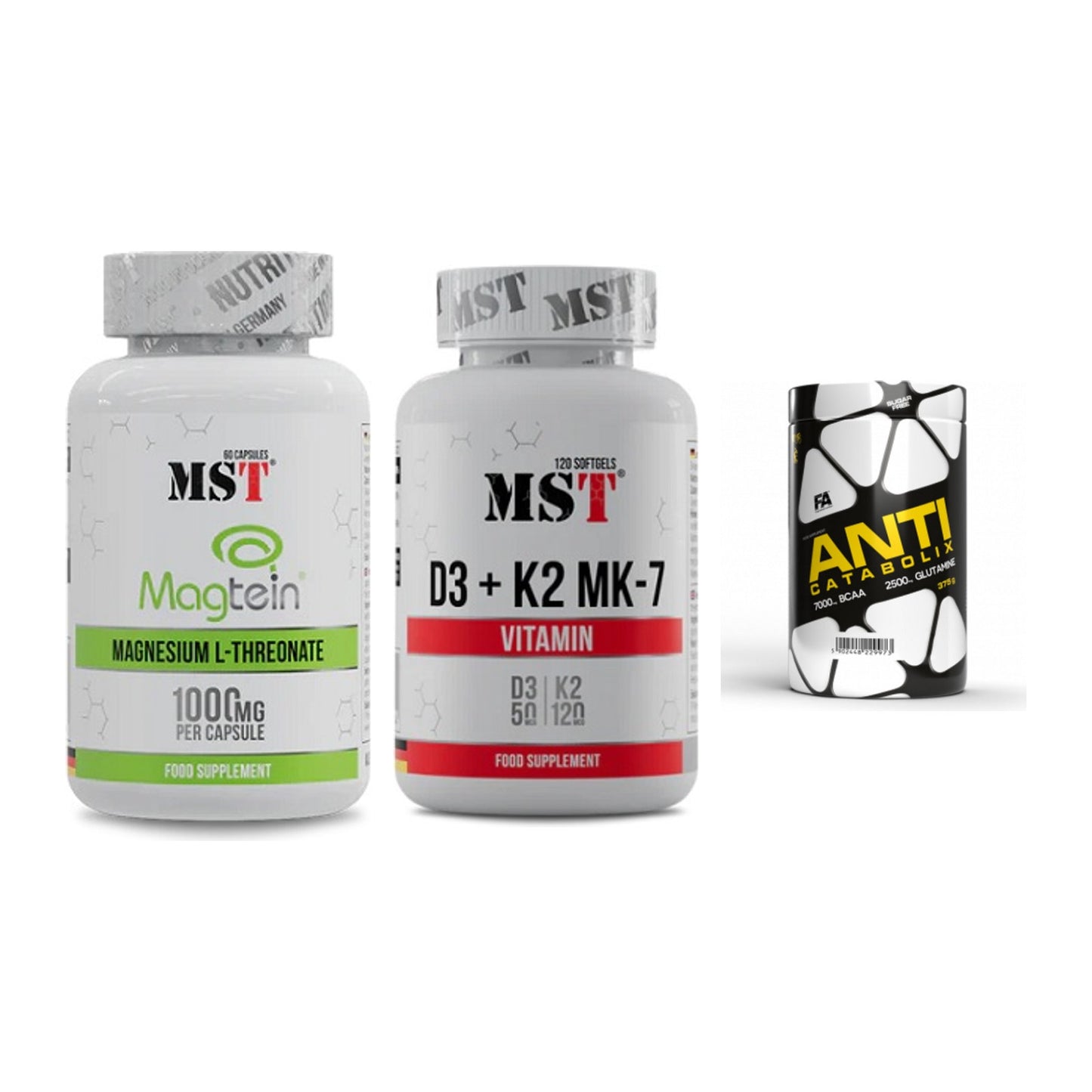 Ausdauer-Set: MST Magnesium + MST Vitamin D3 + FA Nutrition – alle enthaltenen Artikel