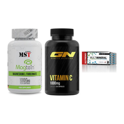 Ausdauer-Set: MST Magnesium + GN Vitamin C + Nutrend Multimin – alle enthaltenen Artikel