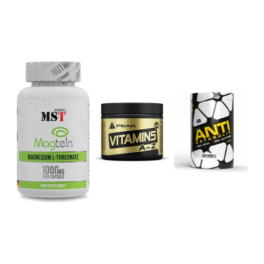 Ausdauer-Set: MST Magnesium + Peak Vitamin A-Z + FA Nutrition – alle enthaltenen Artikel