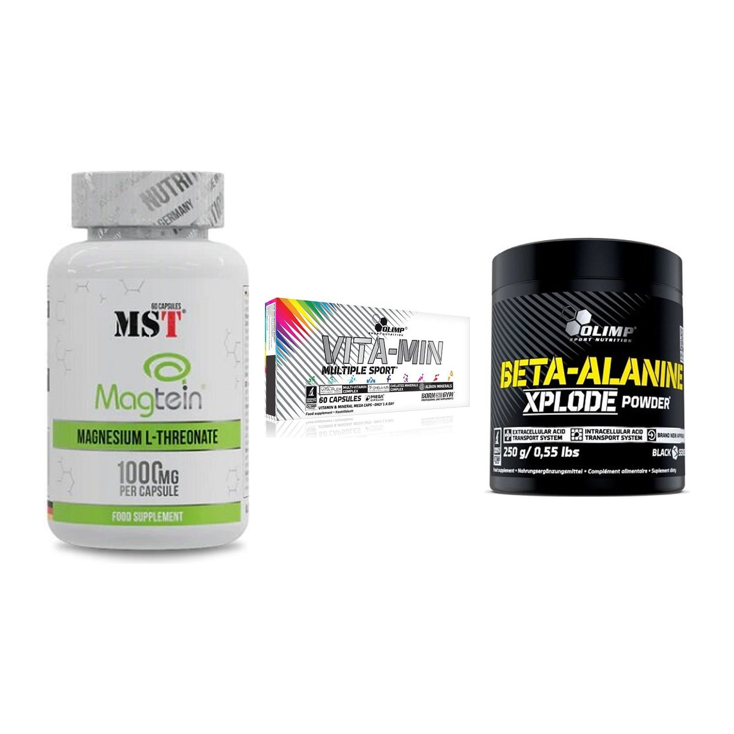 Ausdauer-Set: MST Magnesium + Olimp Vita-Min + Olimp Beta-Alani – alle enthaltenen Artikel