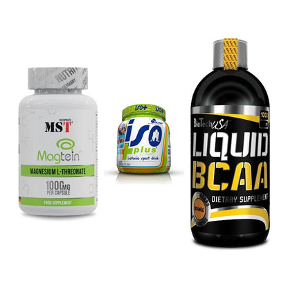 Ausdauer-Set: MST Magnesium + Olimp Iso Plus + BioTech Liquid – alle enthaltenen Artikel