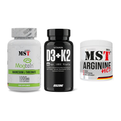 Ausdauer-Set: MST Magnesium + Big Zone Vitamin + MST Arginine HCL – alle enthaltenen Artikel
