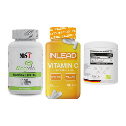Ausdauer-Set: MST Magnesium + INLEAD Vitamin C + MST Arginine HCL – alle enthaltenen Artikel
