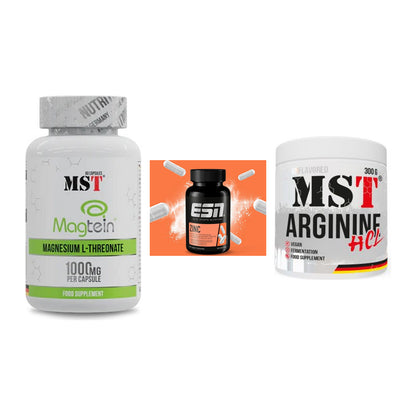 Ausdauer-Set: MST Magnesium + ESN Zinc + MST Arginine HCL – alle enthaltenen Artikel