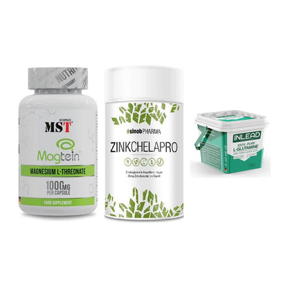 Ausdauer-Set: MST Magnesium + Sinob Zink + INLEAD L-Glutami – alle enthaltenen Artikel