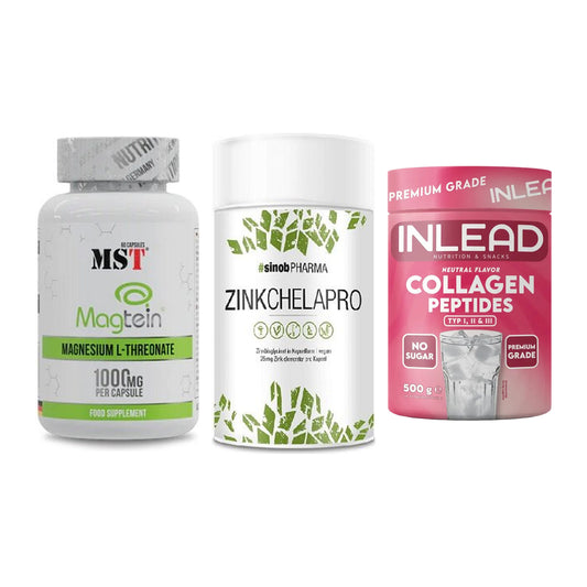 Ausdauer-Set: MST Magnesium + Sinob Zink + INLEAD Collagen – alle enthaltenen Artikel