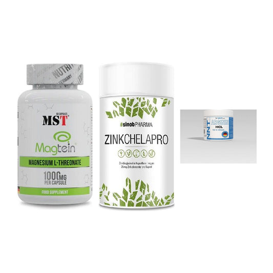 Ausdauer-Set: MST Magnesium + Sinob Zink + NNT Arginin – alle enthaltenen Artikel
