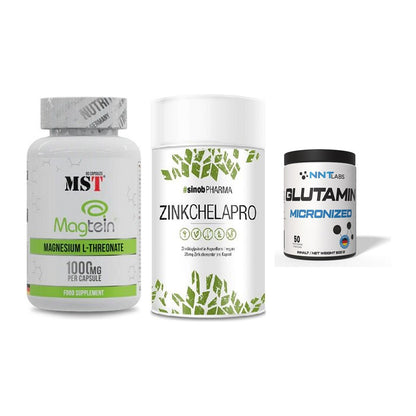 Ausdauer-Set: MST Magnesium + Sinob Zink + NNT Glutamin – alle enthaltenen Artikel