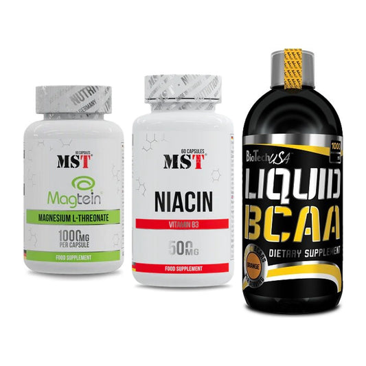 Ausdauer-Set: MST Magnesium + MST Niacin + BioTech Liquid – alle enthaltenen Artikel
