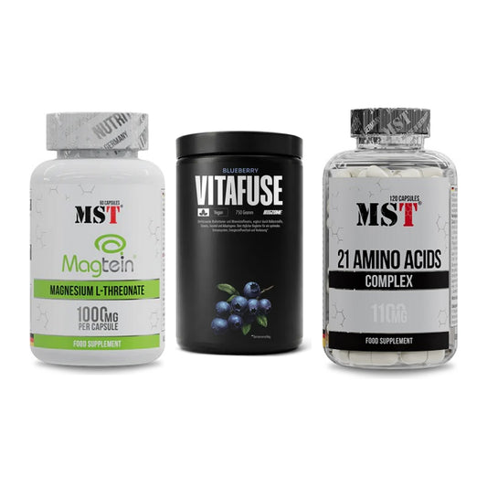 Ausdauer-Set: MST Magnesium + Big Zone Vitafus + MST 21 Amino – alle enthaltenen Artikel