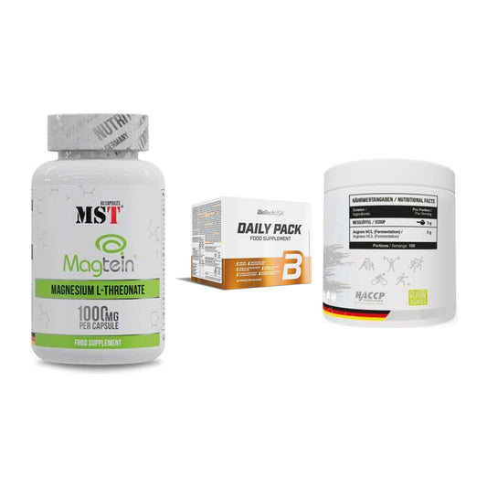 Ausdauer-Set: MST Magnesium + BioTech Daily + MST Arginine HCL – alle enthaltenen Artikel