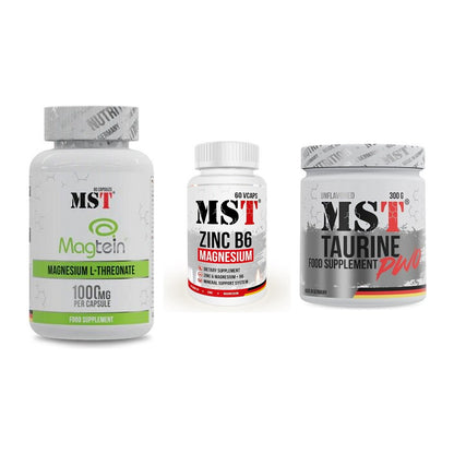 Ausdauer-Set: MST Magnesium + MST Zinc + MST Taurine – alle enthaltenen Artikel