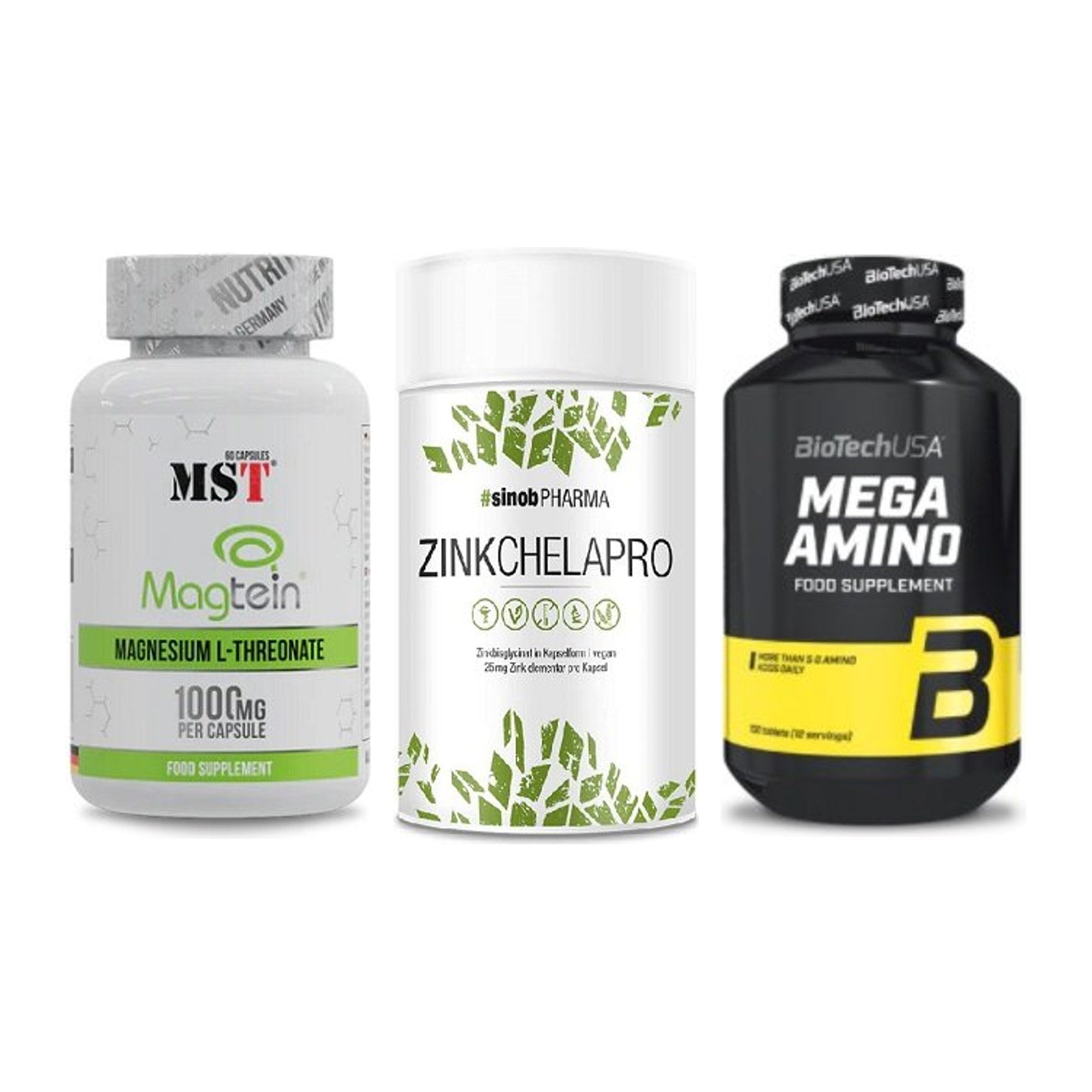 Ausdauer-Set: MST Magnesium + Sinob Zink + BioTech Mega – alle enthaltenen Artikel