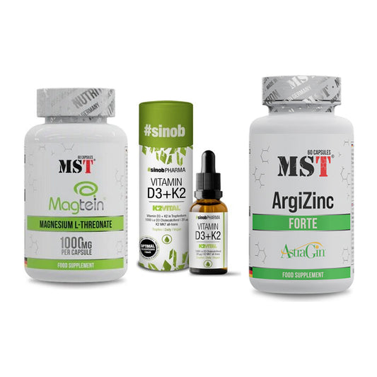 Ausdauer-Set: MST Magnesium + Sinob Vitamin D3 + MST ArgiZinc – alle enthaltenen Artikel