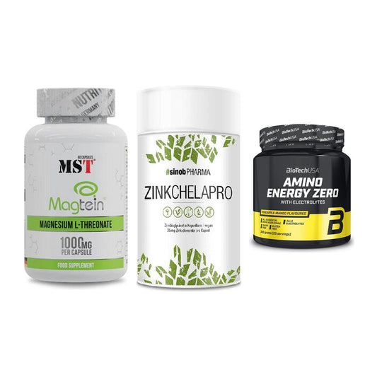Ausdauer-Set: MST Magnesium + Sinob Zink + BioTech Amino – alle enthaltenen Artikel