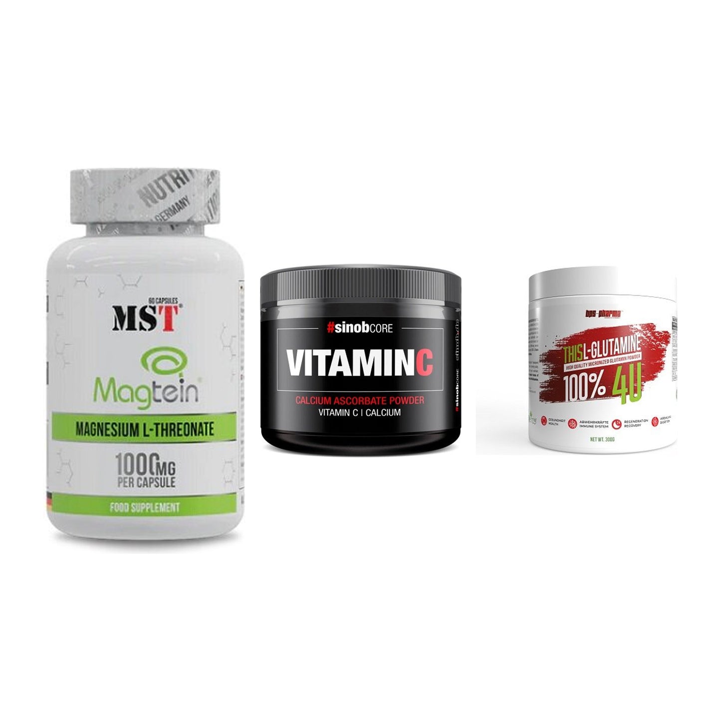 Ausdauer-Set: MST Magnesium + Sinob Vitamin C + BPS-Pharma This – alle enthaltenen Artikel