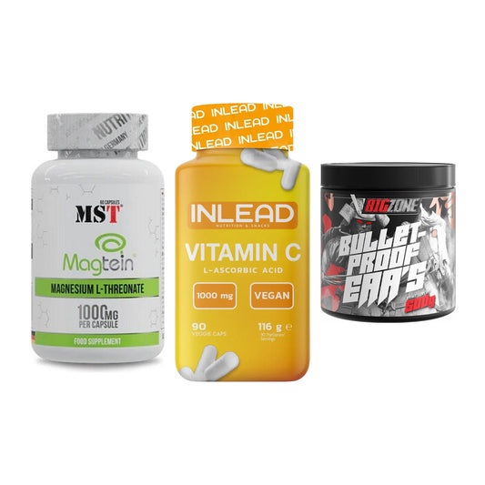 Ausdauer-Set: MST Magnesium + INLEAD Vitamin C + Big Zone Bulletp – alle enthaltenen Artikel